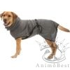 Peignoir de bain pour chien, en tissu éponge, gris