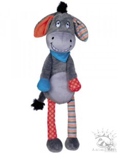 Âne en peluche multicolor