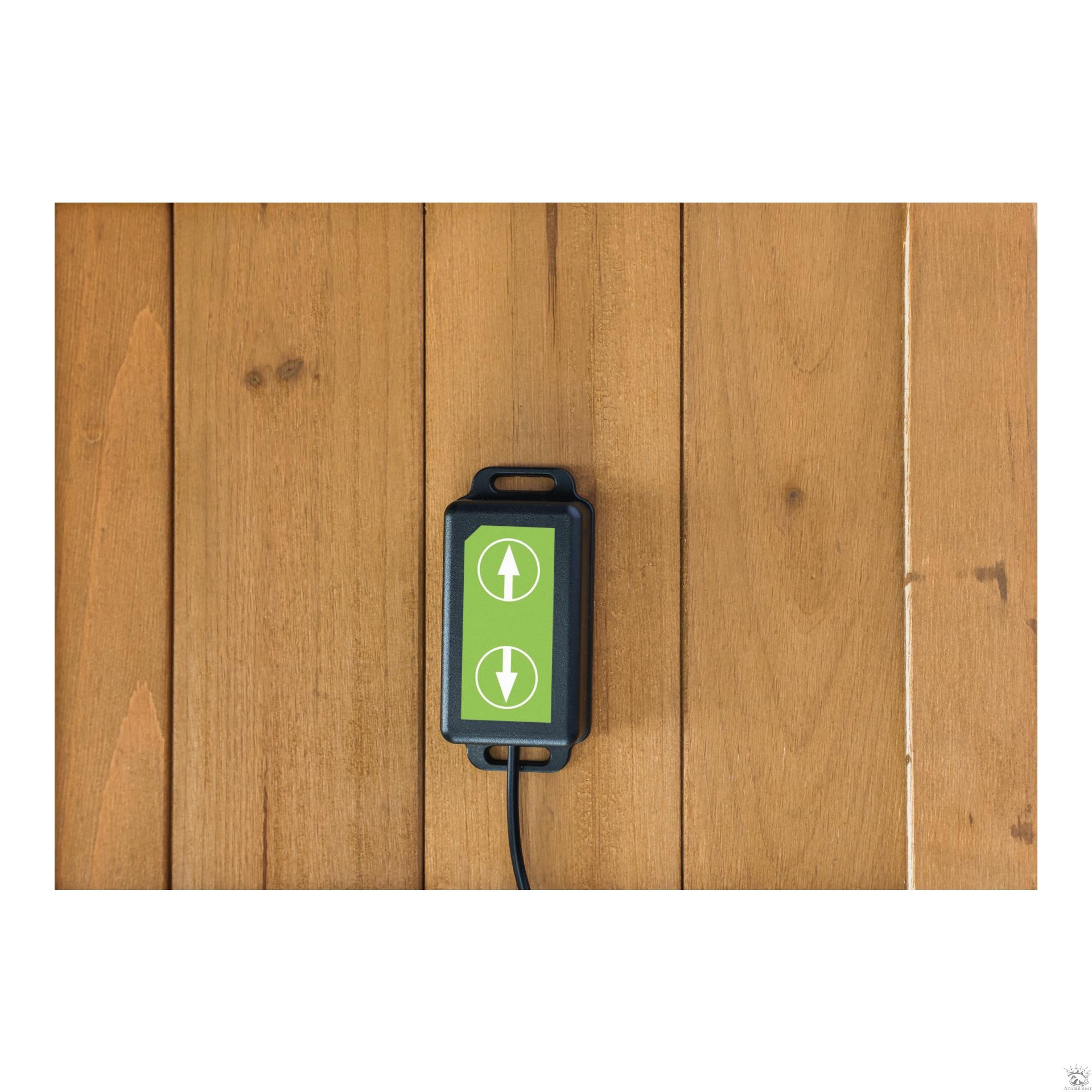 Bouton externe pour porte de poulailler automatique