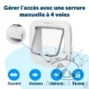 Chatière PetSafe manuel 4 voies, blanche