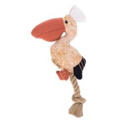 Chomper Stuffed Pelican Rope Tail jouet pour chiens