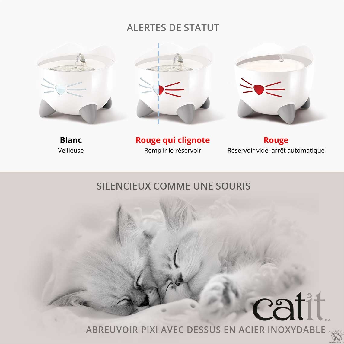 Catit Pixi -Fontaine à eau pour chat en acier inoxydable – Image 4