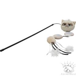 Grumpy cat canne à pêche avec plumeau