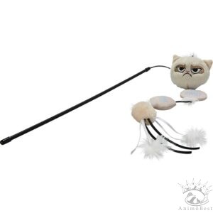 Grumpy cat canne à pêche avec plumeau