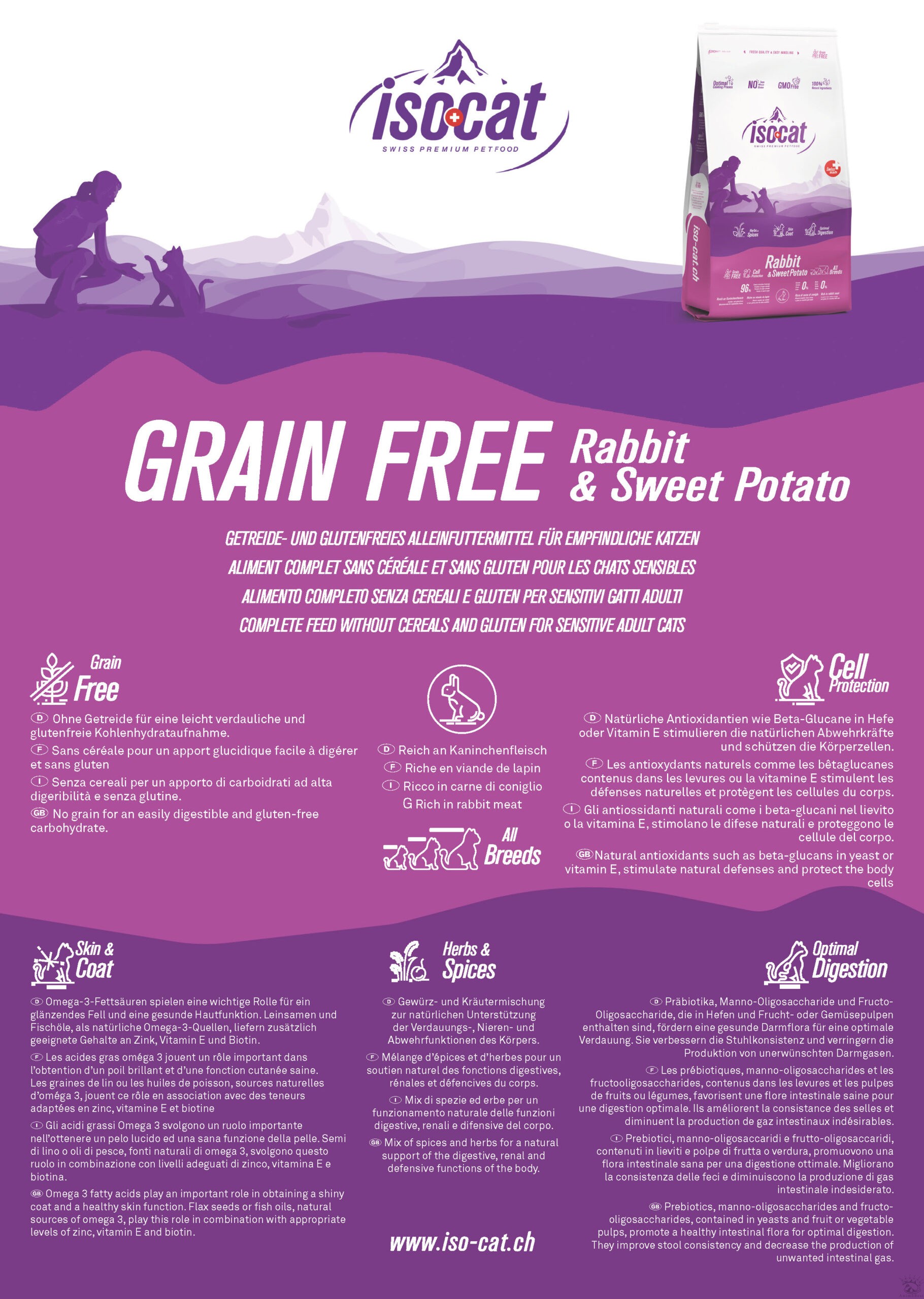 Iso-cat ADULT GRAIN FREE Rabbit & Sweet Potato – Image 2