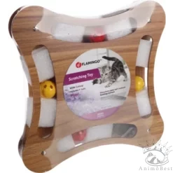 Jouet à griffer Densi Carré avec balle Brun