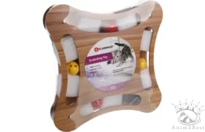 Jouet à griffer Densi Carré avec balle Brun