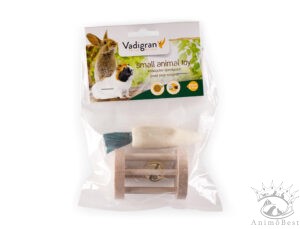 Jouet rongeur bois carotte 9,5cm & rouleau 7cm