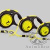Laisse à enrouleur pour chiens Flexi Neon sangle (5m)