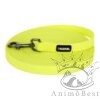 Longe de travail et de recherche pour chien 10 m en PVC jaune fluo