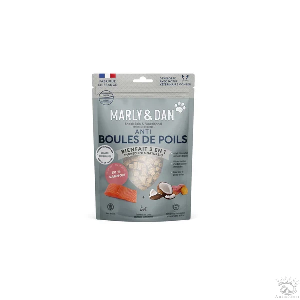 MARLY & DAN Friandises anti-Boules de Poils pour chat