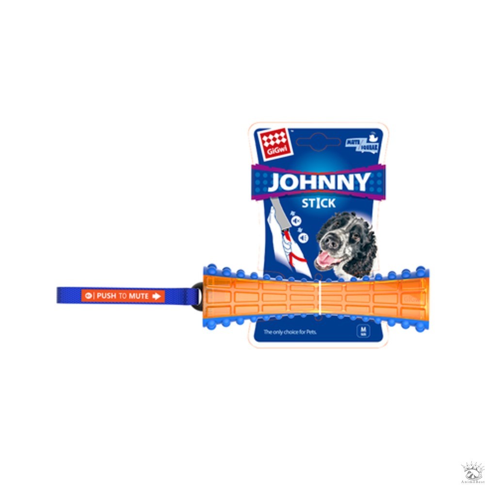 Push to mute Johnny Stick, bleu/orange
