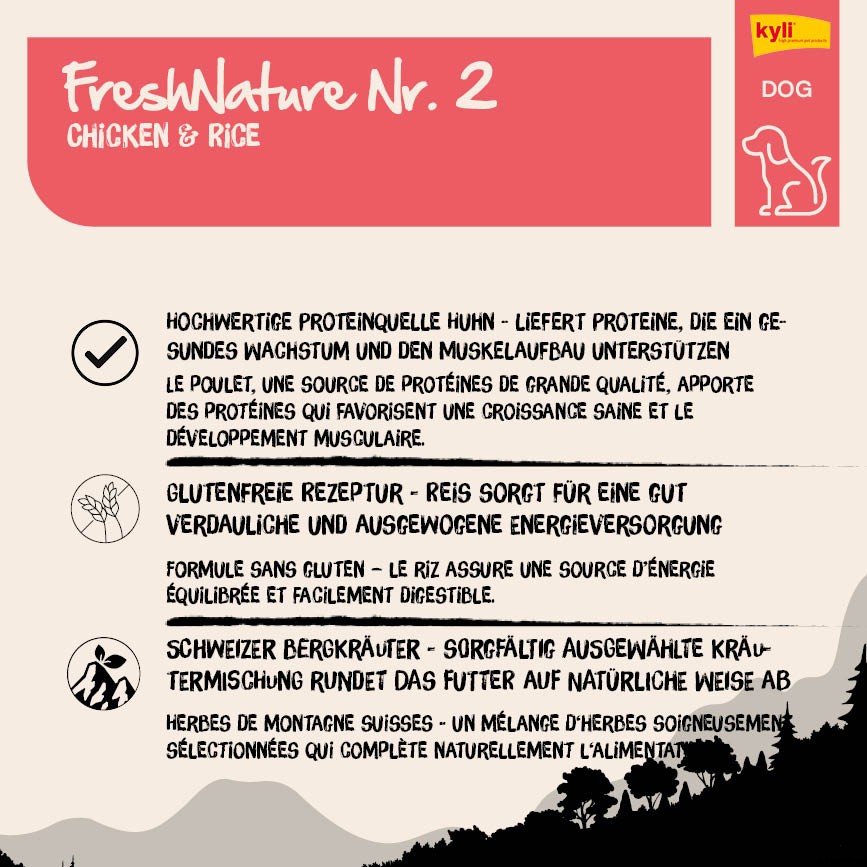 kyli FreshNature N° 2 Junior Poulet & Riz 12 kg – Image 6