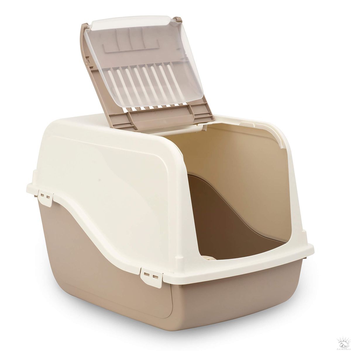 MP Bergamo Maison de toilette pour chats Ariel Top Free avec couvercle beige