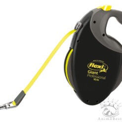 Flexi Giant PROFESSIONAL - L sangle Laisse à enrouleur pour chiens en noir (10m)