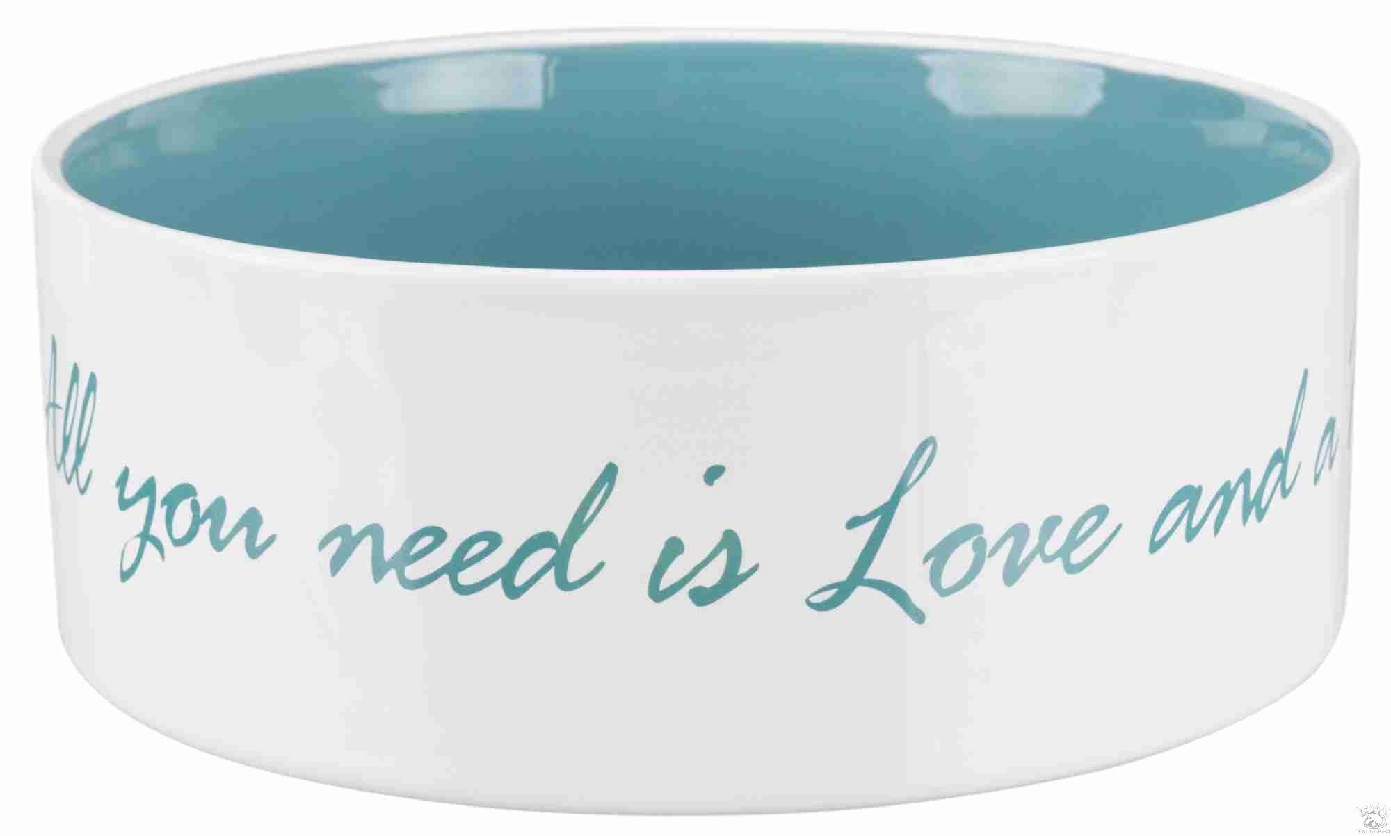 Écuelle en Céramique Pet's Home - Crème/Bleu clair (0,8 L, Ø 16 cm) – Image 2