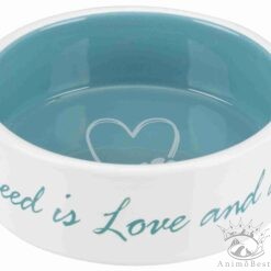 Écuelle en Céramique Pet's Home - Crème/Bleu clair (0,8 L, Ø 16 cm)