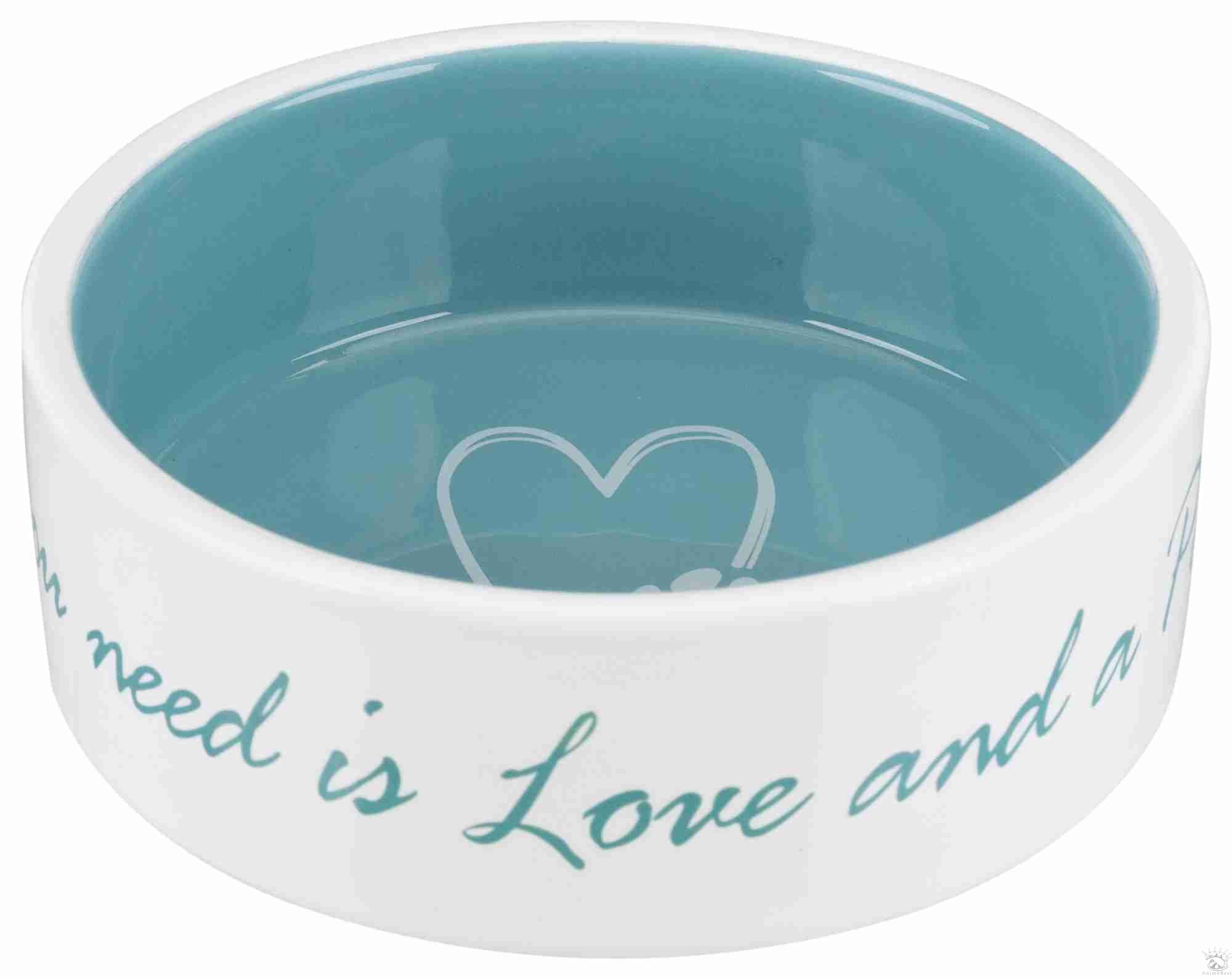 Écuelle en Céramique Pet's Home - Crème/Bleu clair (0,8 L, Ø 16 cm)
